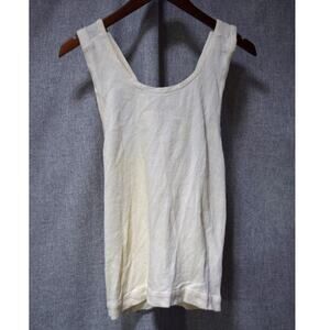 Madewell Ivory Ribbed Scoop Neck Tank Top S